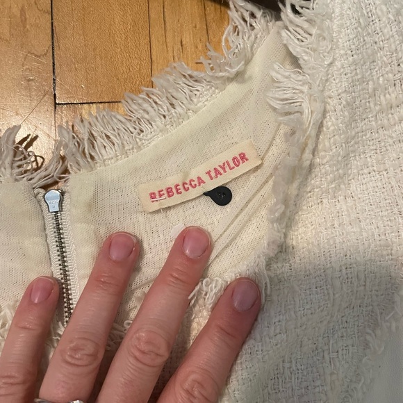 Rebecca Taylor Tweed & Lamb’s Leather Peplum Top - Picture 5 of 10